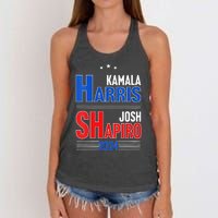 Kamala Harris Josh Shapiro 2024 Funny Harris Shapiro 24 Women's Knotted Racerback Tank