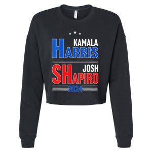 Kamala Harris Josh Shapiro 2024 Funny Harris Shapiro 24 Cropped Pullover Crew