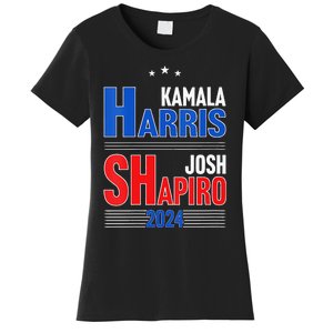 Kamala Harris Josh Shapiro 2024 Funny Harris Shapiro 24 Women's T-Shirt