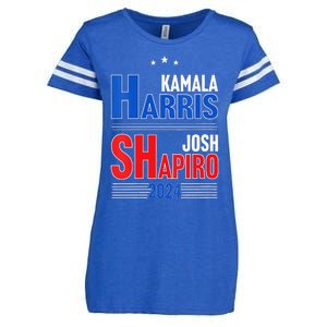 Kamala Harris Josh Shapiro 2024 Funny Harris Shapiro 24 Enza Ladies Jersey Football T-Shirt