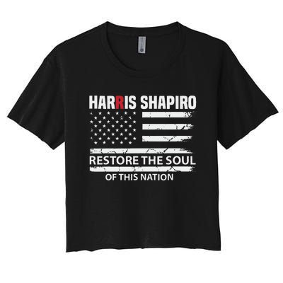 Kamala Harris Josh Shapiro Restore The Soul Of This Nation Women's Crop Top Tee