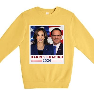 Kamala Harris Josh Shapiro 2024 President Campaign Vp Premium Crewneck Sweatshirt