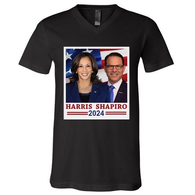 Kamala Harris Josh Shapiro 2024 President Campaign Vp V-Neck T-Shirt