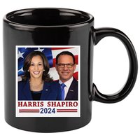 Kamala Harris Josh Shapiro 2024 President Campaign Vp 11oz C Handle Ceramic Mug