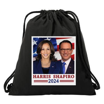 Kamala Harris Josh Shapiro 2024 President Campaign Vp Drawstring Bag