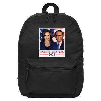 Kamala Harris Josh Shapiro 2024 President Campaign Vp 16 in Basic Backpack