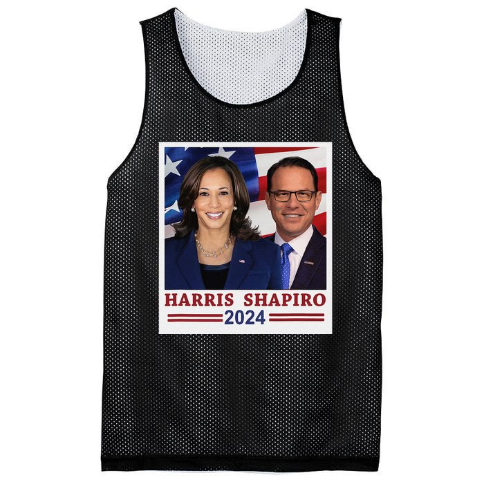 Kamala Harris Josh Shapiro 2024 President Campaign Vp Mesh Reversible Basketball Jersey Tank