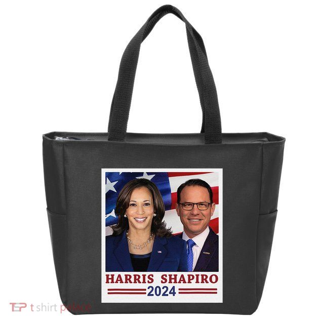 Kamala Harris Josh Shapiro 2024 President Campaign Vp Zip Tote Bag