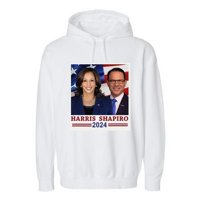 Kamala Harris Josh Shapiro 2024 President Campaign Vp Garment-Dyed Fleece Hoodie