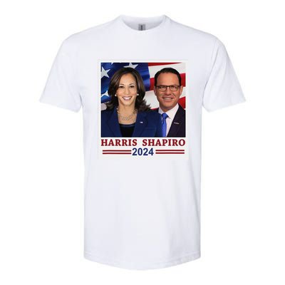 Kamala Harris Josh Shapiro 2024 President Campaign Vp Softstyle CVC T-Shirt