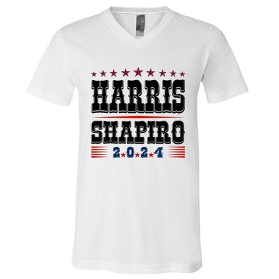 Kamala Harris Josh Shapiro Png Svg Kamala Png Kamala Svg Kamala Harris Presi V-Neck T-Shirt