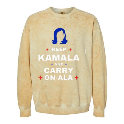 Kamala Harris Keep Kamala And Carry Onala Democrat Liberal Colorblast Crewneck Sweatshirt