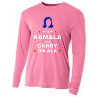 Kamala Harris Keep Kamala And Carry Onala Democrat Liberal Cooling Performance Long Sleeve Crew