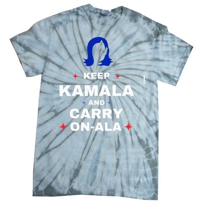 Kamala Harris Keep Kamala And Carry Onala Democrat Liberal Tie-Dye T-Shirt