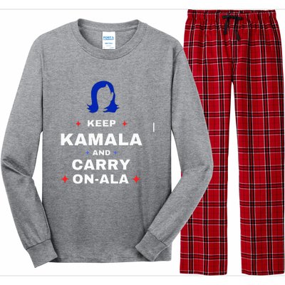 Kamala Harris Keep Kamala And Carry Onala Democrat Liberal Long Sleeve Pajama Set