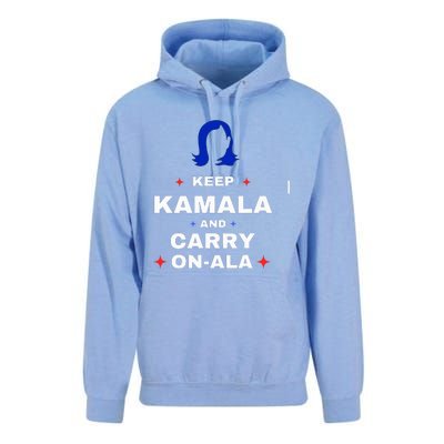 Kamala Harris Keep Kamala And Carry Onala Democrat Liberal Unisex Surf Hoodie