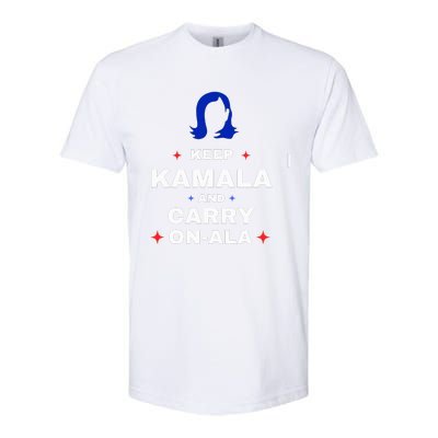 Kamala Harris Keep Kamala And Carry Onala Democrat Liberal Softstyle CVC T-Shirt