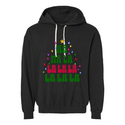 Kamala Harris Ka Ma La La La Christmas Tree Xmas Carol Garment-Dyed Fleece Hoodie