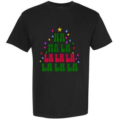 Kamala Harris Ka Ma La La La Christmas Tree Xmas Carol Garment-Dyed Heavyweight T-Shirt