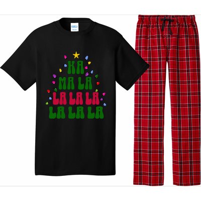 Kamala Harris Ka Ma La La La Christmas Tree Xmas Carol Pajama Set