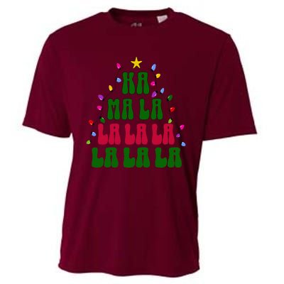 Kamala Harris Ka Ma La La La Christmas Tree Xmas Carol Cooling Performance Crew T-Shirt