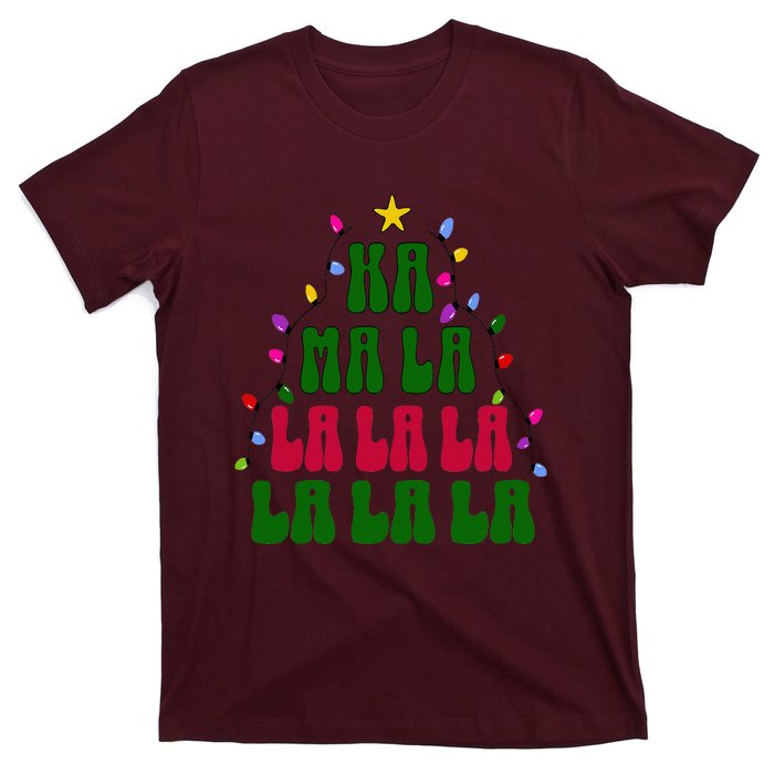 Kamala Harris Ka Ma La La La Christmas Tree Xmas Carol T-Shirt