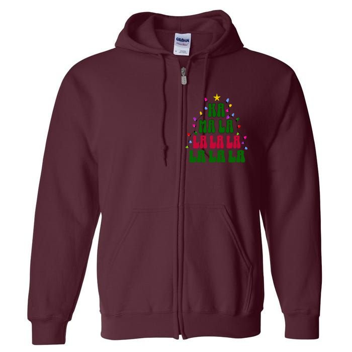 Kamala Harris Ka Ma La La La Christmas Tree Xmas Carol Full Zip Hoodie