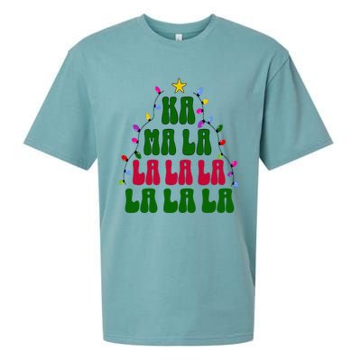 Kamala Harris Ka Ma La La La Christmas Tree Xmas Carol Sueded Cloud Jersey T-Shirt