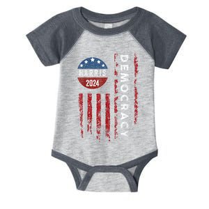 Kamala Harris Kamala 2024 Us Flag Democratic President Infant Baby Jersey Bodysuit