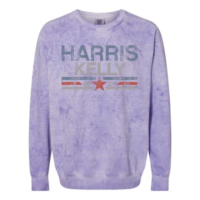 Kamala Harris Kelly 2024 Retro Grunge Harris Kelly 2024 Colorblast Crewneck Sweatshirt