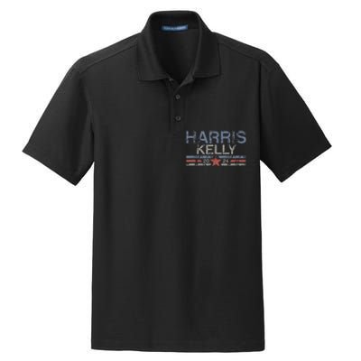 Kamala Harris Kelly 2024 Retro Grunge Harris Kelly 2024 Dry Zone Grid Polo