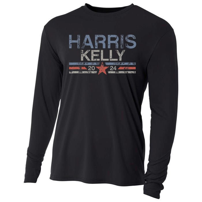 Kamala Harris Kelly 2024 Retro Grunge Harris Kelly 2024 Cooling Performance Long Sleeve Crew