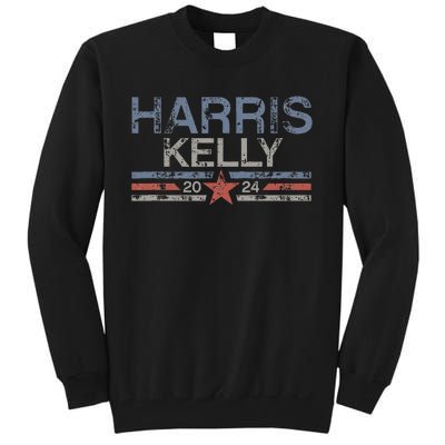 Kamala Harris Kelly 2024 Retro Grunge Harris Kelly 2024 Tall Sweatshirt