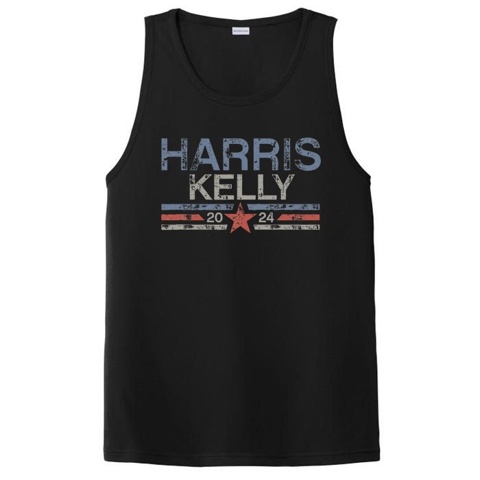 Kamala Harris Kelly 2024 Retro Grunge Harris Kelly 2024 PosiCharge Competitor Tank