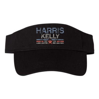 Kamala Harris Kelly 2024 Retro Grunge Harris Kelly 2024 Valucap Bio-Washed Visor