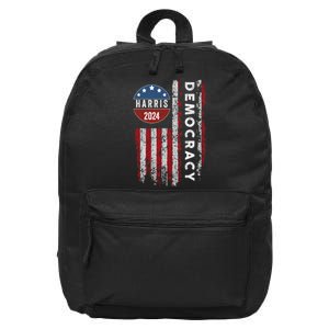 Kamala Harris Kamala 2024 Us Flag Democratic President 16 in Basic Backpack