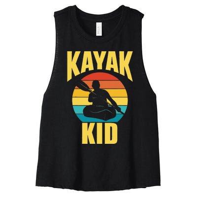 Kayak Hobby Kayakist Kayaking Kayaks Women's Racerback Cropped Tank