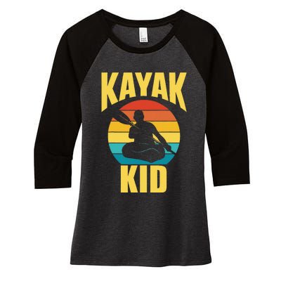 Kayak Hobby Kayakist Kayaking Kayaks Women's Tri-Blend 3/4-Sleeve Raglan Shirt