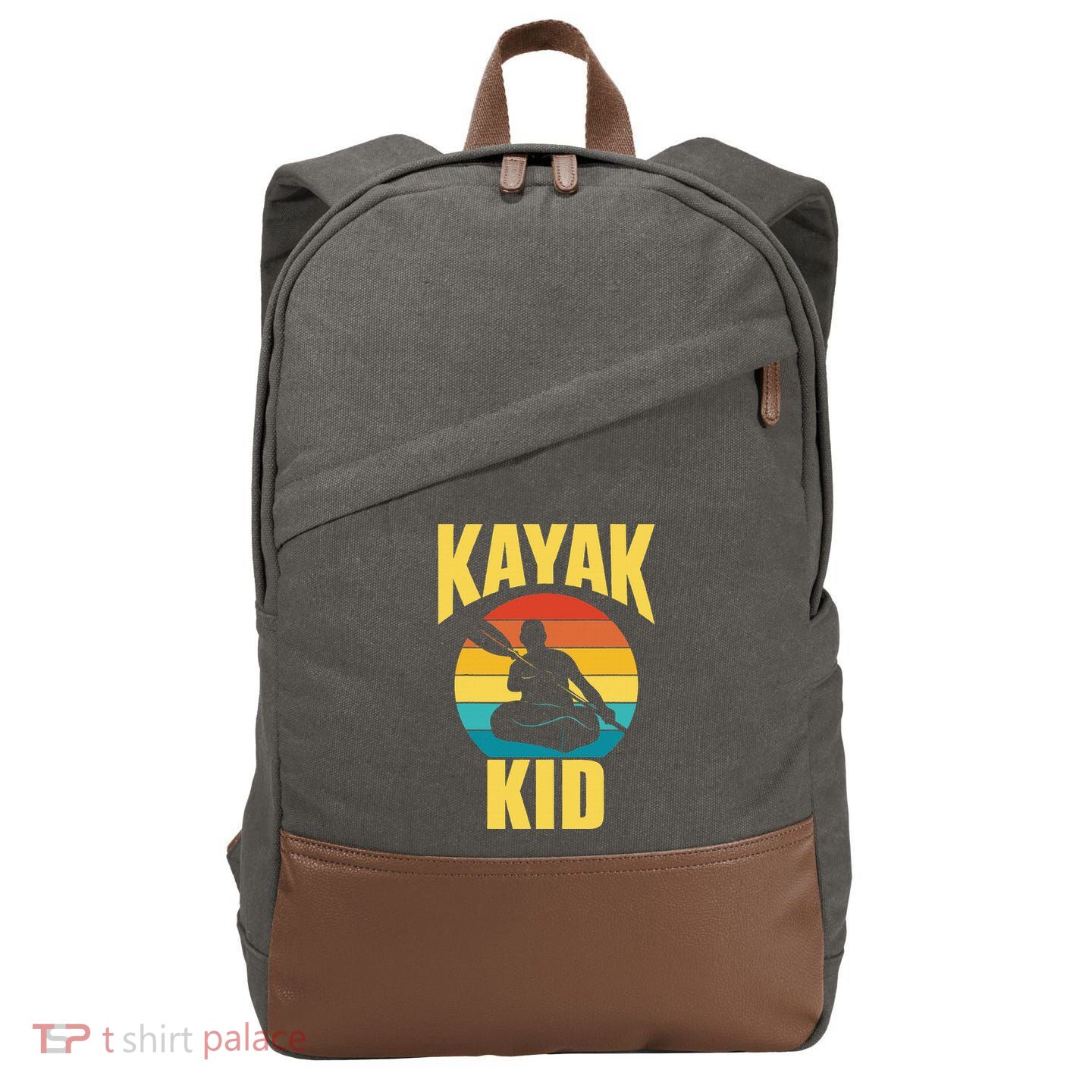 Kayak Hobby Kayakist Kayaking Kayaks Cotton Canvas Backpack