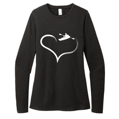 Kayaking Heart Kayak Gift Womens CVC Long Sleeve Shirt