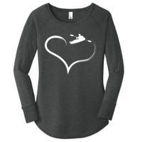 Kayaking Heart Kayak Gift Women's Perfect Tri Tunic Long Sleeve Shirt