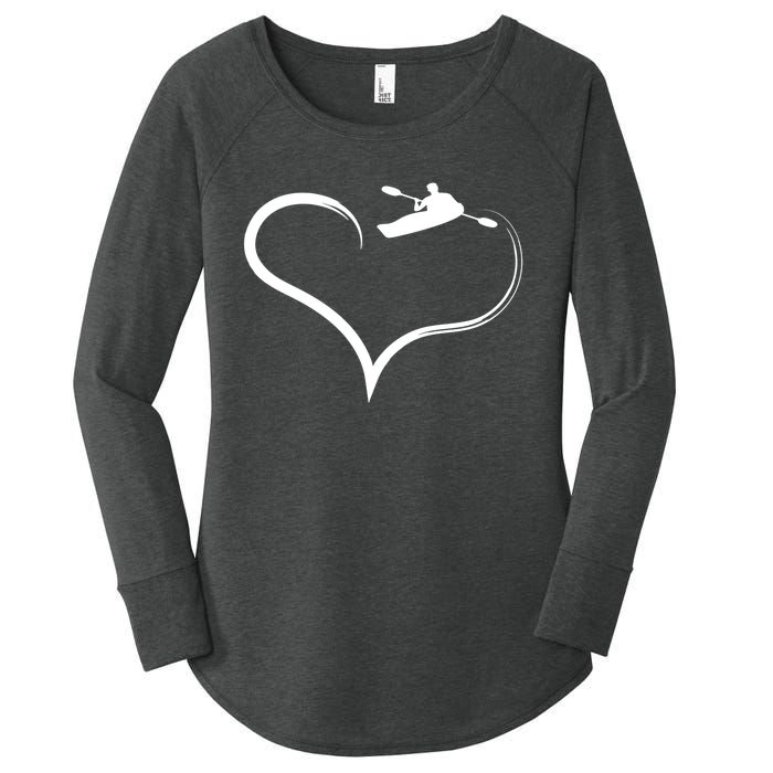 Kayaking Heart Kayak Gift Women's Perfect Tri Tunic Long Sleeve Shirt