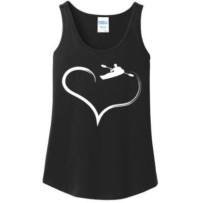 Kayaking Heart Kayak Gift Ladies Essential Tank