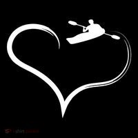 Kayaking Heart Kayak Gift 16 in Basic Backpack