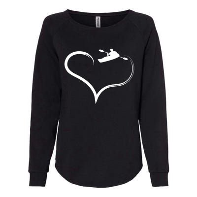 Kayaking Heart Kayak Gift Womens California Wash Sweatshirt