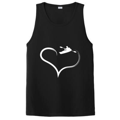 Kayaking Heart Kayak Gift PosiCharge Competitor Tank