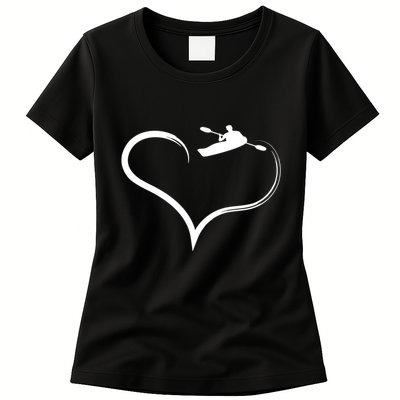 Kayaking Heart Kayak Gift Womens T-Shirt