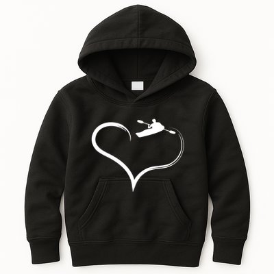Kayaking Heart Kayak Gift Kids Hoodie