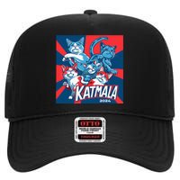 Kamala Harris Katmala Election Sneakers President Cat Lady High Crown Mesh Back Trucker Hat