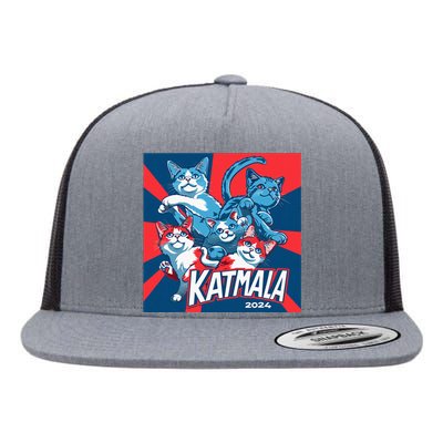 Kamala Harris Katmala Election Sneakers President Cat Lady Flat Bill Trucker Hat